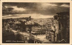 CPA Nancy Place Stanislas la Coquette Vue prise de la lerraese du Grand Hotel sur la Place Stanislas