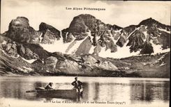 CPA Les Alpes Pittoresques Le Lac D'allos Et Les Grandes Tours