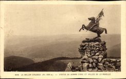 CPA Le Ballon D'Alsace Statue De Jeanne d'arc et vallee de la moselle 