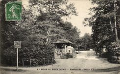 CPA Wood of Boulogne Entrance of the Garden of Acclimation