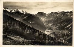 CPA el valle de las agujas rojas de Salvan y de la TA blanca