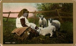 CPA Moutons Enfant