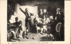 CPA Rouget de l'lsle Chantant la Marseillaise Avril 1792
