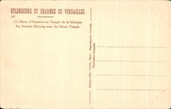 CPA Splendeurs Et Charmes De Versailles Un Matin d'Automme Au Temple De La Musique 