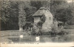 CPA Versalles el Hamlet los cisnes del molino