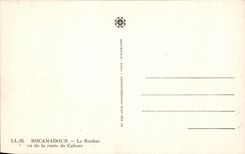 CPA Rocamadour Le Rocher vu de la route de Cahors