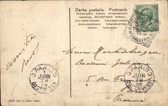 CPA Dupei Museo Impronte Umana Uomo Di Fianco los E E U U Mano Sotto lo probo