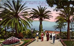 CPA Monte Carlo Vue sur les Jardins et le Cap Martin