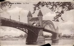 CPA Bonn S the Rhine the Bridge