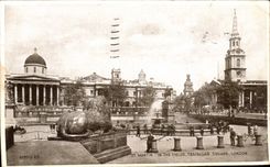 CPA St Martin In The Fields Trafalgar London Public garden