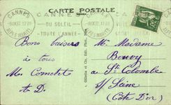 CPA Cannes the Sand beach bathers