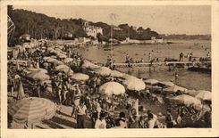 CPA dimensiona Aritistique azul Juan los pinos la playa