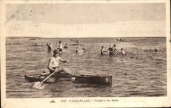 CPA Paris Plage Plaisirs du Bain Bateau