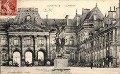 CPA Luneville the Castle Hussard Militaria