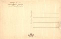 CPA Nancy La Place Stanislas Vue de l'Arc de Triomphe