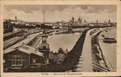 CPA Mainz Blick Von Der Eisenbahnbrucke