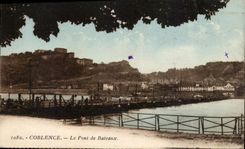 CPA Coblence Le Pont de Bateaux