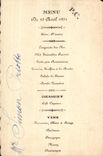 CPA Menu 1931