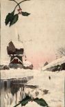 CPA Moulin dans la neige 