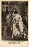 CPA Musee Du Louvre Paris Ecole Francaise Hyacinthe Rigaud Louis XIV