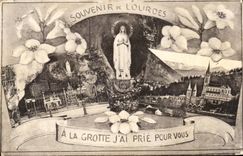 CPA Souvenir de Lourdes A La Grotte J ai Prie Pour Vous