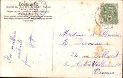 CPA Bonne Annee Fleurs Trefles Fer a cheval