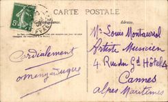 CPA Fantaisie Femme Envoi de fleurs