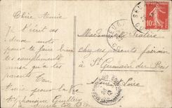 CPA Fantaisie Femme Un baiser 