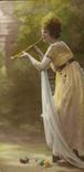 CPA Fantaisie Femme Flute