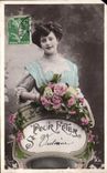 CPA Fantaisie Femme St Victorine 