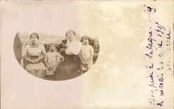 CARTE PHOTO Labaque-barrie Femmes et enfants