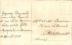 CPA Fantaisie Paques Poussins 