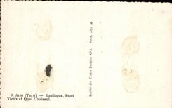 Muelle viejo del puente y de Choiseul de la basilica de CPA Albi