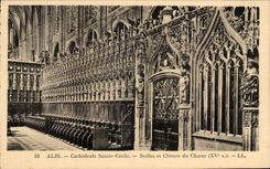 Santo Cecile Stalles de la catedral de CPA Albi y encierro del estribillo