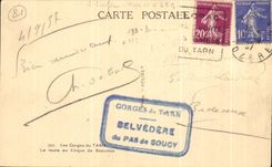 CPA Falls Of the Tarn the Road to the Circus De Beaumes