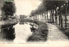 CPA Abbeville Walk of the Canal to the Bridge of Portelette
