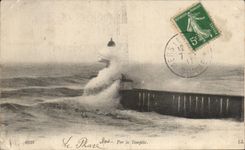 CPA Mers Par la Tempete Phare