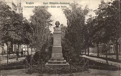 CPA Krefeld Karl Wilhelm Denkmal Type-setter Music