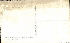 CPA Belfort the Tower of Miotte and I' Etang of the Forging mills