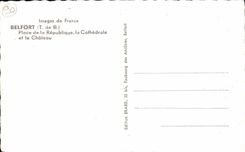 CPA Belfort Image of Belfort France Places Republic the Cathedral and the Castle