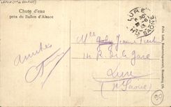 CPA Belfort Falls of water Close to the Balloon of Alsace