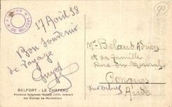 CPA Belfort the Castle Old feudal fortress concerned with the Counts de Montballard