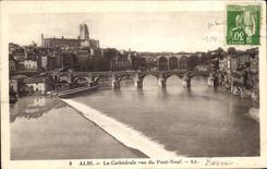 CPA Albi la catedral vista del nuevo puente