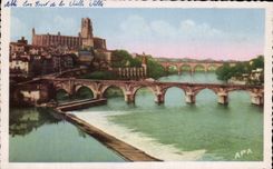 Puentes de CPA Albi (el Tarn) y la ciudad vieja