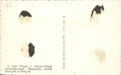 Terraza arzobispal y subsistencia del jardin de las paredes del paladar viejo de CPA Albi (el Tarn)