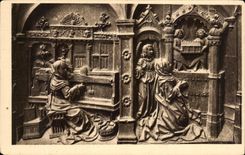 CPA Cathedral of Amiens Stalls Of the Chorus Marie Staircase in prayer