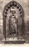 CPA Cathedrale D'Amiens Statue de Saint Christophe
