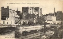 CPA Niort the Keep Seen from of Old Bridges