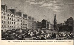 CPA Proclamation de la Constitution Place du Marche des innocents 14 septembre 1791