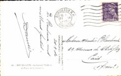 CPA Bordeaux Le Grand Theatre Et Place De La Comedie